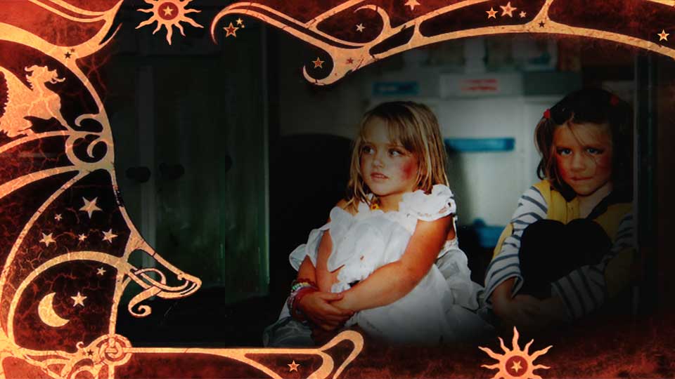 Twee meisjes met schmink